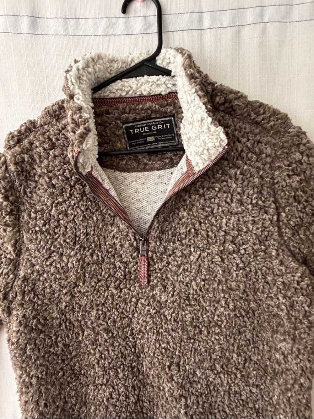True Grit Sherpa Fleece Quarter Unisex size L Zip Pullover Excellent(C48)